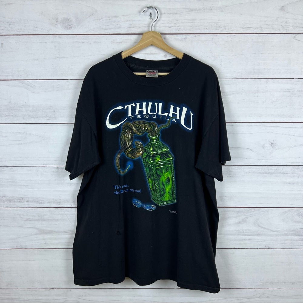 Vintage 90s CTHULHU Tequila T-Shirt XL
